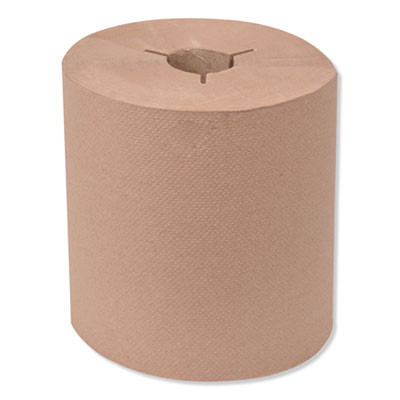 Universal Hand Towel Roll, Notched, 1-Ply, 8" x 1,000 Ft, Natural, 6 Rolls/Carton