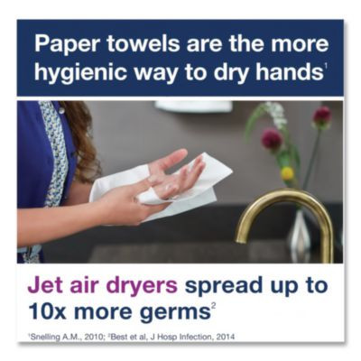 Advanced Hand Towel Roll, Notched, 1-Ply, 8 X 10, White, 6 Rolls/Carton