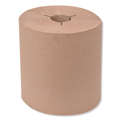 Universal Hand Towel Roll, Notched, 1-Ply, 8" x 800 Ft, Natural, 6 Rolls/Carton