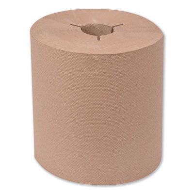 Universal Hand Towel Roll, Notched, 1-Ply, 8" x 630 Ft, Natural, 6 Rolls/Carton