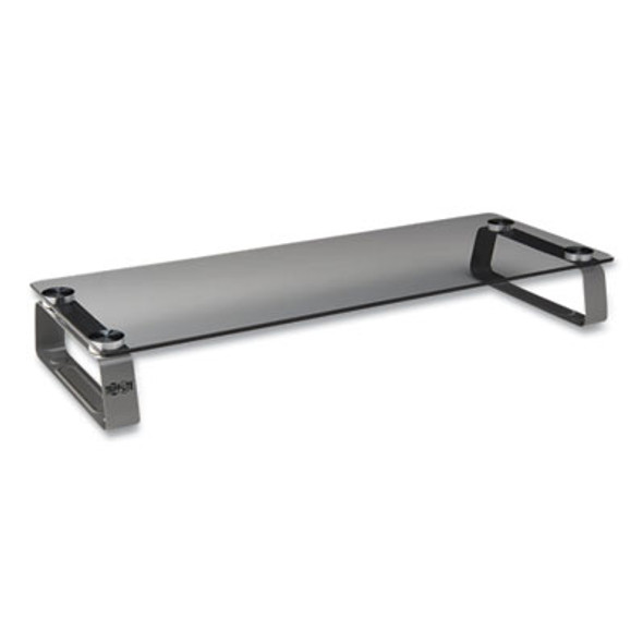 Universal Glass-Top Monitor Riser, 22" X 8" X 3", Clear, Supports 3.9 Lbs