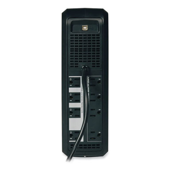Omnismart Lcd Line-Interactive Ups Tower, 8 Outlets, 650 Va, 480 J