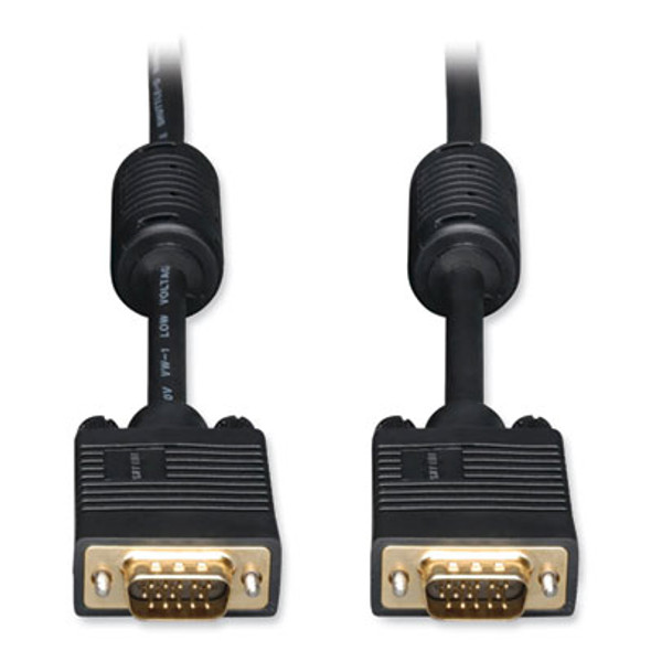 Vga Coaxial High-Resolution Monitor Cable With Rgb Coaxial, 6 Ft, Black
