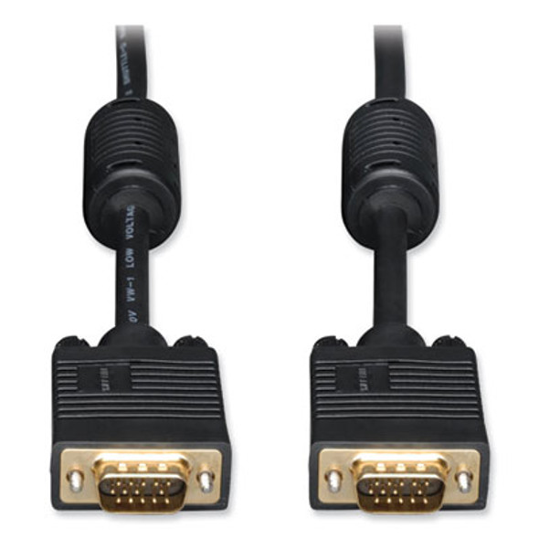 Vga Coaxial High-Resolution Monitor Cable With Rgb Coaxial, 50 Ft, Black