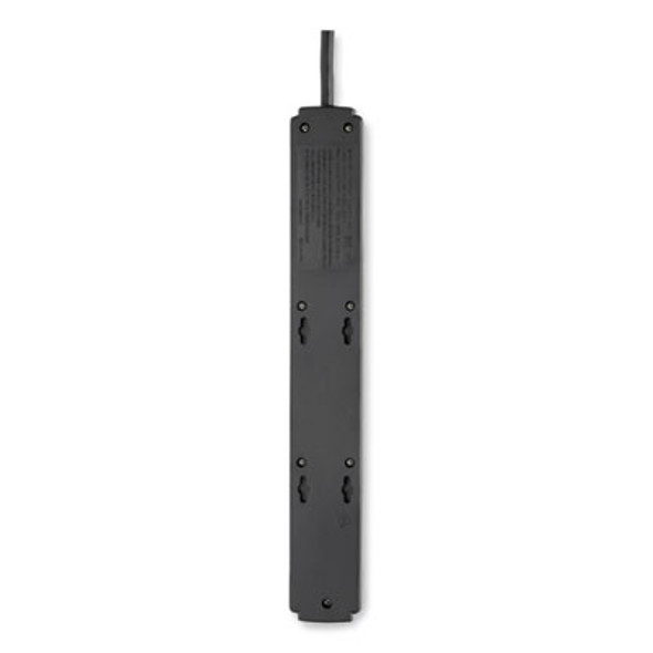 Protect It! Surge Suppressor, 6 Ac Outlets/2 Usb Ports, 6 Ft Cord, 990 J, Black