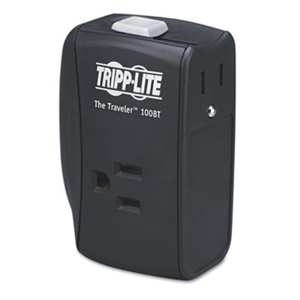 Protect It! Portable Surge Suppressor, 2 Ac Outlets, 1,050 J, Black