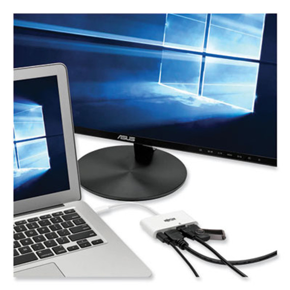 Usb 3.1 Gen 1 Usb-C To Hdmi Adapter, Usb-A/Usb-C Pd Charging/Gigabit Ethernet, 3", White