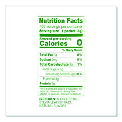 Natural Sugar Substitute, 0.07 Oz Packet, 1,000/Carton
