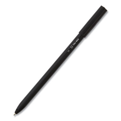Ballpoint Pen, Stick, Medium 1 Mm, Black Ink, Black Barrel, 60/Pack