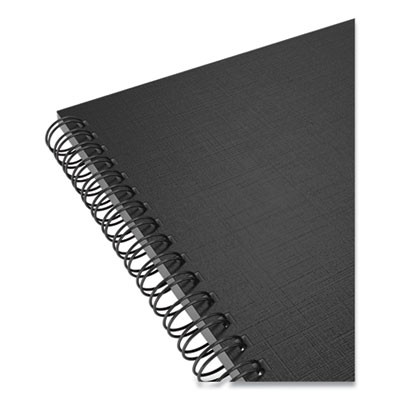 Wirebound Soft-Cover Project-Planning Notebook, Project-Management Format, Black Cover, (80) 9.5 x 6.5 Sheets