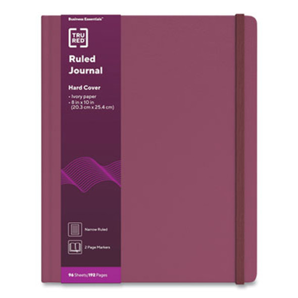 Hardcover Business Journal, 1-Subject, Narrow Rule, Purple Cover, (96) 10 x 8 Sheets
