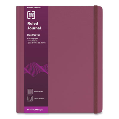 Hardcover Business Journal, 1-Subject, Narrow Rule, Purple Cover, (96) 10 x 8 Sheets