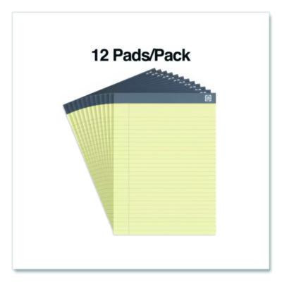 Notepads, Wide/Legal Rule, (50) Canary 8.5 x 11 Sheets, 12/Pack