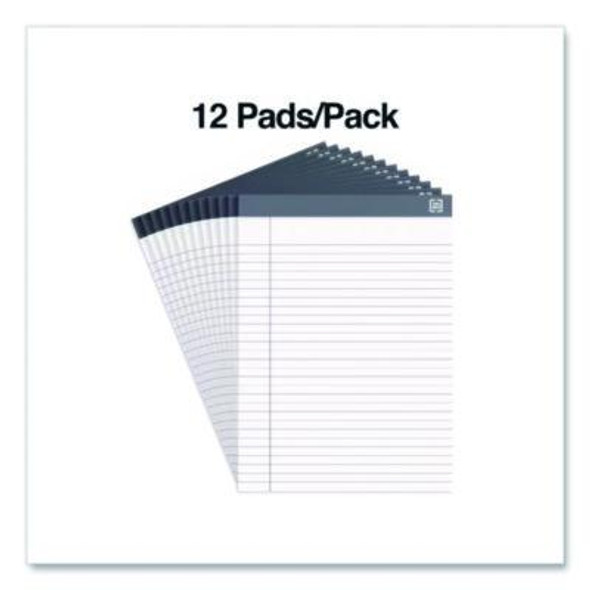 Notepads, Wide/Legal Rule, (50) White 8.5" x 11.75" Sheets, 12/Pack