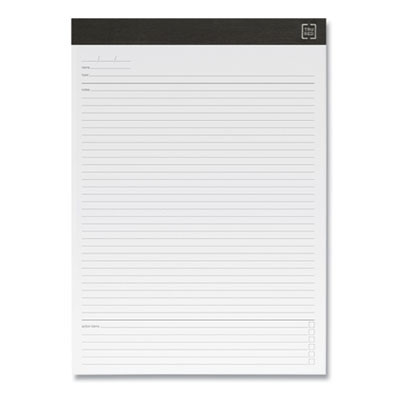 Notepads, Meeting-Minutes/Notes Format, (50) White 8.5 x 11 Sheets, 6/Pack