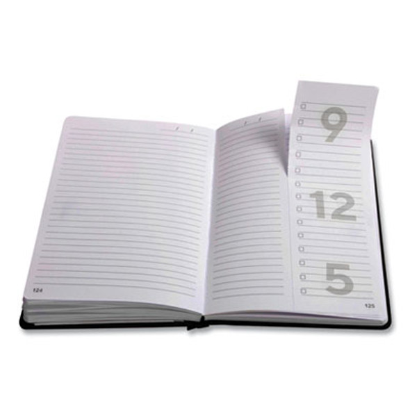 Medium Starter Journal, 1-Subject, Narrow Rule, Black Cover, (192) 8 x 5 Sheets