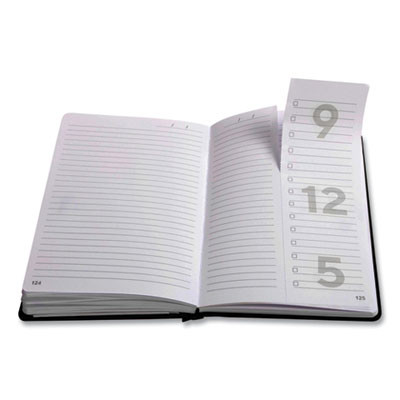 Medium Starter Journal, 1-Subject, Narrow Rule, Black Cover, (192) 8 x 5 Sheets