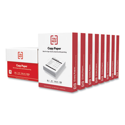 Copy Paper, 92 Bright, 20 Lb Bond Weight, 8.5 x 11, 500 Sheets/Ream, 8 Reams/Carton