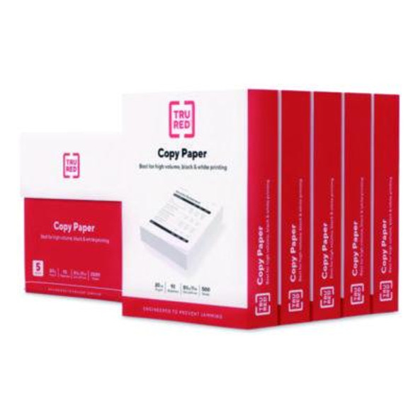 Printer Paper, 92 Bright, 20 Lb Bond Weight, 8.5 x 11, 500 Sheets/Ream, 5 Reams/Carton