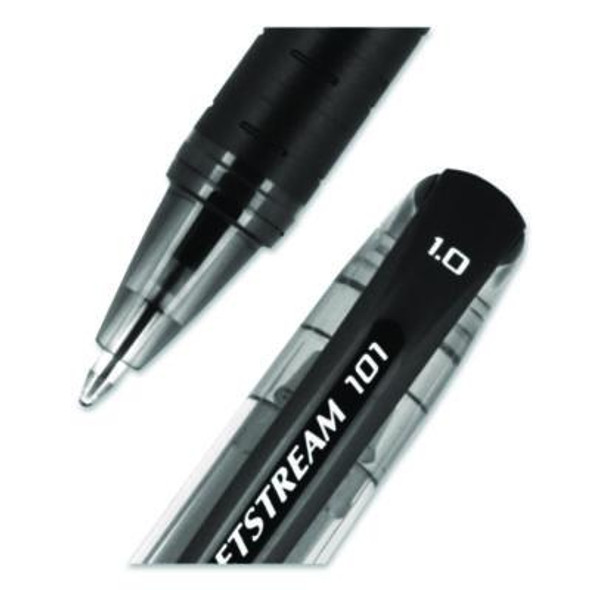 Jetstream 101 Hybrid Gel Pen, Stick, Bold 1 Mm, Black Ink, Black Barrel, Dozen