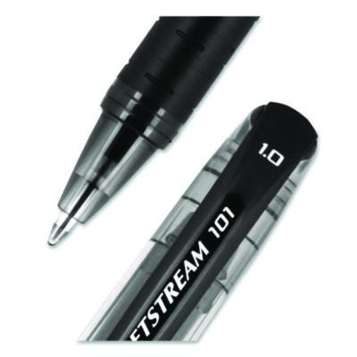 Jetstream 101 Hybrid Gel Pen, Stick, Bold 1 Mm, Black Ink, Black Barrel, Dozen