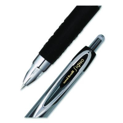207 Ultra Micro Gel Pen, Retractable, Ultra-Micro 0.38 Mm, Black Ink, Clear/Black Barrel
