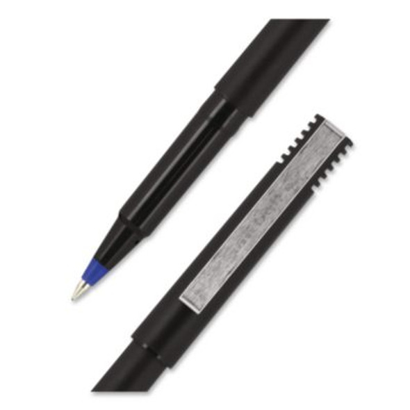 Rollerball Pen, Stick, Micro 0.5 Mm, Blue Ink, Black/Blue Barrel, 72/Pack