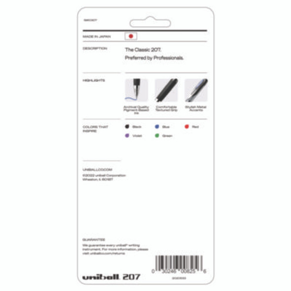 Signo 207 Gel Pen, Retractable, Medium 0.7 Mm, Assorted Ink And Barrel Colors, 5/Pack