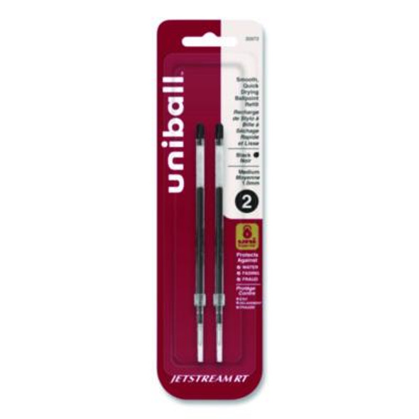 Refill For Jetstream Rt Pens, Bold Conical Tip, Black Ink, 2/Pack