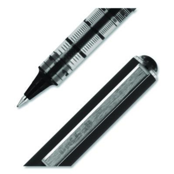 Vision Rollerball Pen, Stick, Extra-Fine 0.5 Mm, Black Ink, Gray/Black/Clear Barrel, Dozen