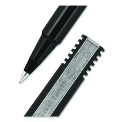 Rollerball Pen, Stick, Micro 0.5 Mm, Black Ink, Black Barrel, Dozen