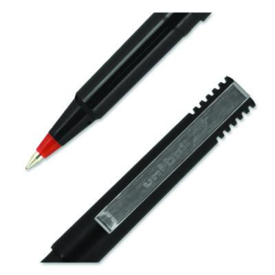 Rollerball Pen, Stick, Micro 0.5 Mm, Red Ink, Black/Red Barrel, Dozen