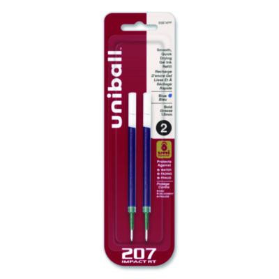207 Impact Rt Gel Retractable Pen Refills, Bold 1 Mm Conical Tip, Blue Ink, 2/Pack
