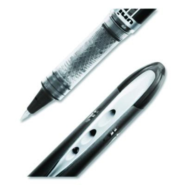 Vision Elite Rollerball Pen, Stick, Micro 0.5 Mm, Black Ink, Black/Clear Barrel