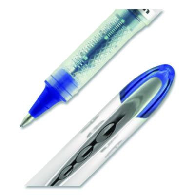 Vision Elite Rollerball Pen, Stick, Bold 0.8 Mm, Blue Ink, White/Blue/Clear Barrel
