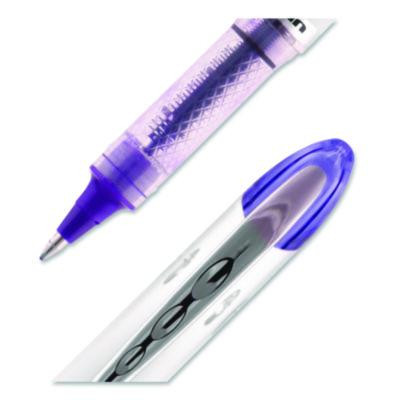 Vision Elite Rollerball Pen, Stick, Bold 0.8 Mm, Violet Ink, White/Violet/Clear Barrel