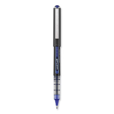Vision Rollerball Pen, Stick, Bold 1 Mm, Blue Ink, Black/Blue/Clear Barrel, Dozen