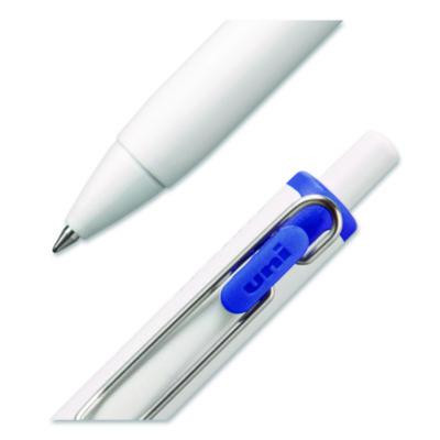 Unione Gel Pen, Retractable, Medium 0.7 Mm, Blue Ink, White/Blue Barrel, Dozen