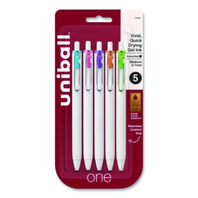 Unione Gel Pen, Retractable, Medium 0.7 Mm, Assorted Fashion Ink And Barrel Colors, 5/Pack