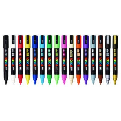 Water-Based Paint Markers, Medium Bullet Tip, Assorted Colors, 16/Pack