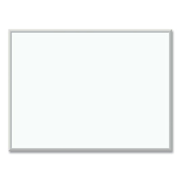 Melamine Dry Erase Board, 48" x 36" (Actual Size: 47" x 35"), White Surface, Satin Aluminum Frame