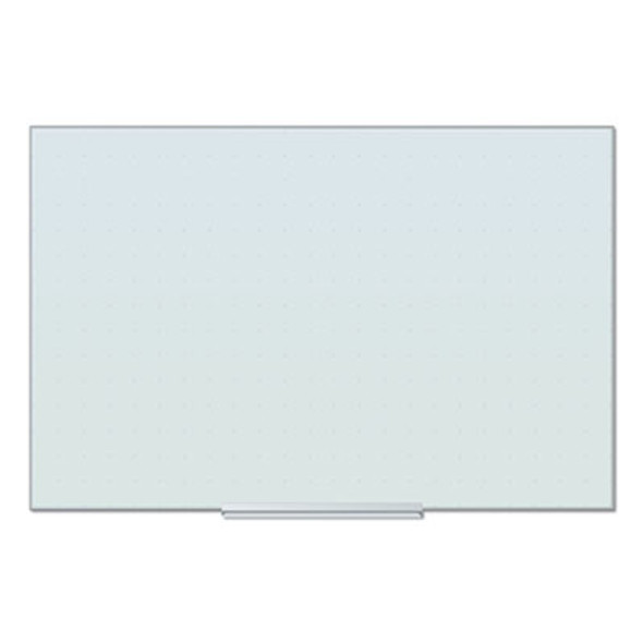 Floating Glass Ghost Grid Dry Erase Board, 36" x 24" (Actual Size: 35" x 23"), White Surface