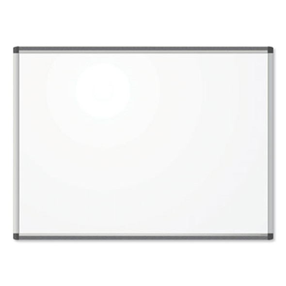 Pinit Magnetic Dry Erase Board, 48" x 36" (Actual Size: 47" x 35"), White Surface, Satin Aluminum Frame