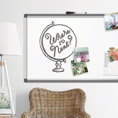 Pinit Magnetic Dry Erase Board, 72" x 48" (Actual Size: 70" x 47"), White Surface, Satin Aluminum Frame