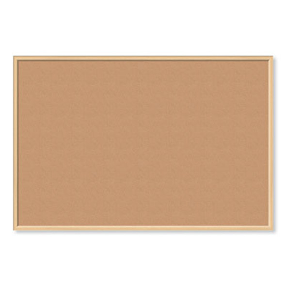 Cork Bulletin Board, 72" x 48" (Actual Size: 70" x 47"), Tan Surface, Birch Finished Wood Frame