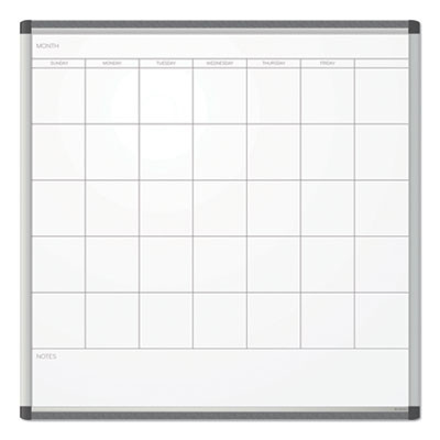 Pinit Magnetic Dry Erase Calendar, Monthly Planning/Scheduling, 36 x 36 (Actual Size: 35 x 35), White Surface, Aluminum Frame