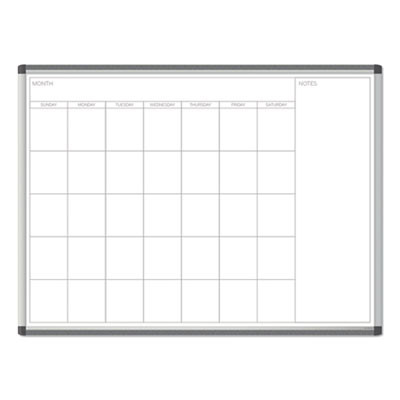 Pinit Magnetic Dry Erase Calendar, Monthly Planning/Scheduling, 48 x 36 (Actual Size: 47 x 35), White Surface, Aluminum Frame