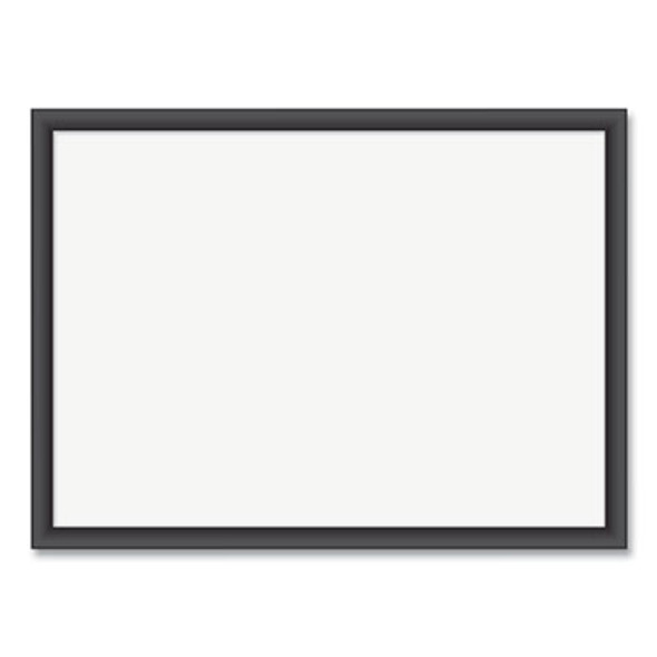 Magnetic Dry Erase Board With Wood Frame, 24" x 18" (Actual Size: 23" x 17"), White Surface, Black Wood Frame