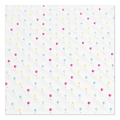 Map Push Pins, Plastic, Assorted, 0.5", 300/Pack