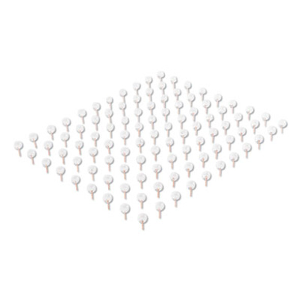 Fashion Sphere Push Pins, Plastic, Clear/Rose Gold, 0.44", 100/Pack